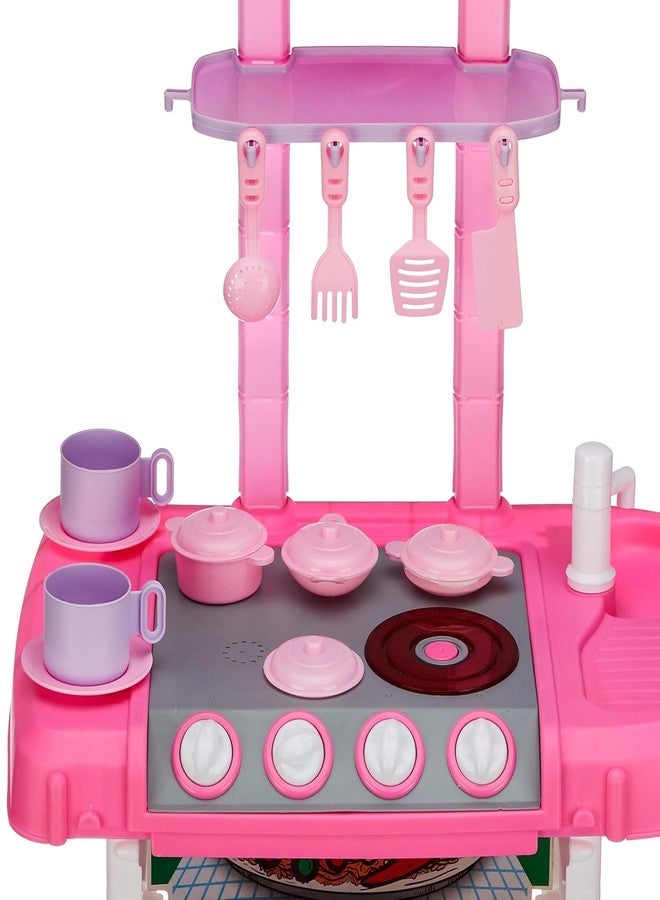 Estilo Princess Themed Kitchen Set - Portable Kitchen Toy with Utensils, Play & Pretend Cooking Playset Kitchen Cooking Toy Set for Girls Ages 3-12 - Image 2